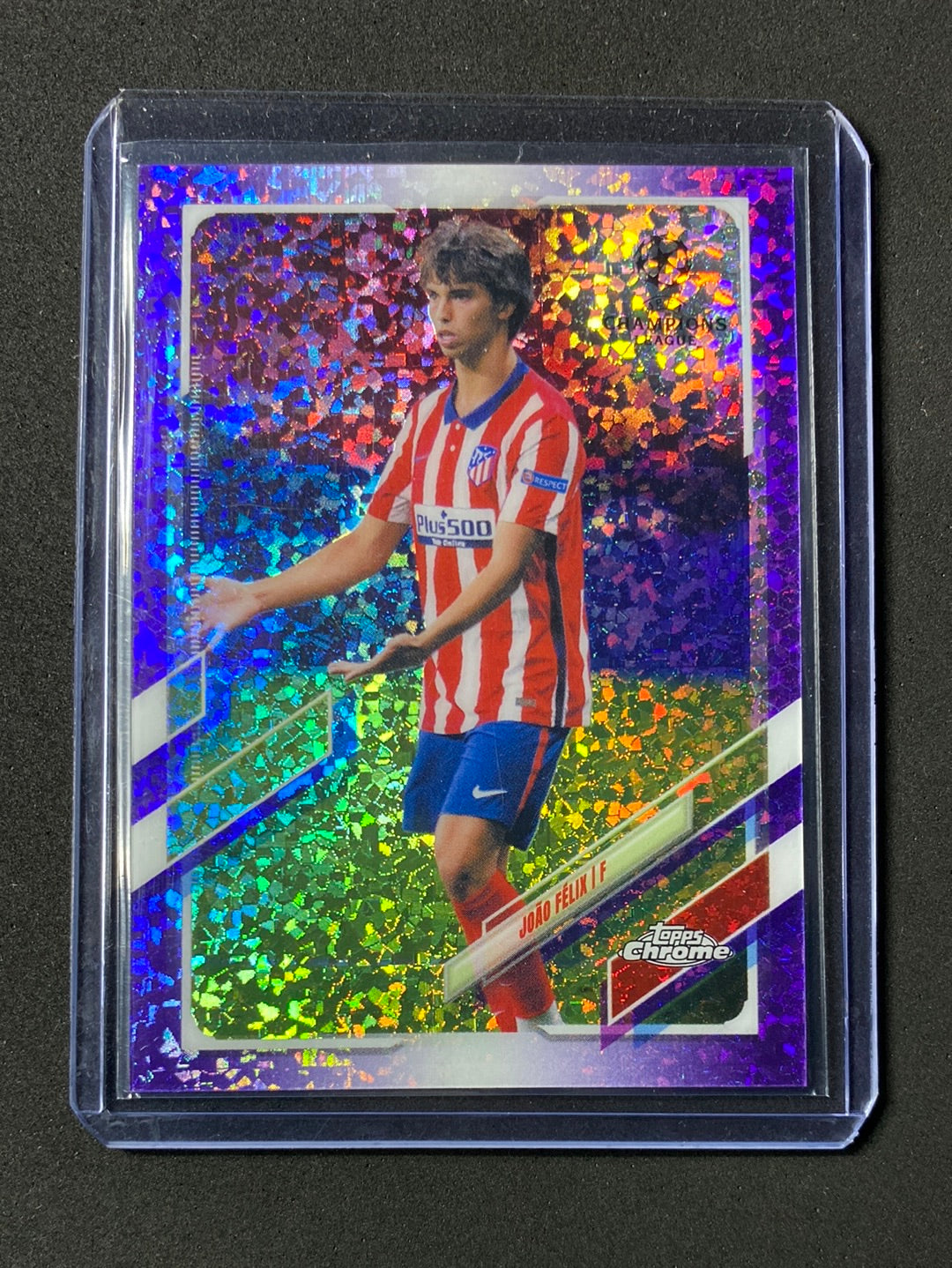 2020-21 Topps Chrome UEFA Champions League Joao Felix Purple Speckle R