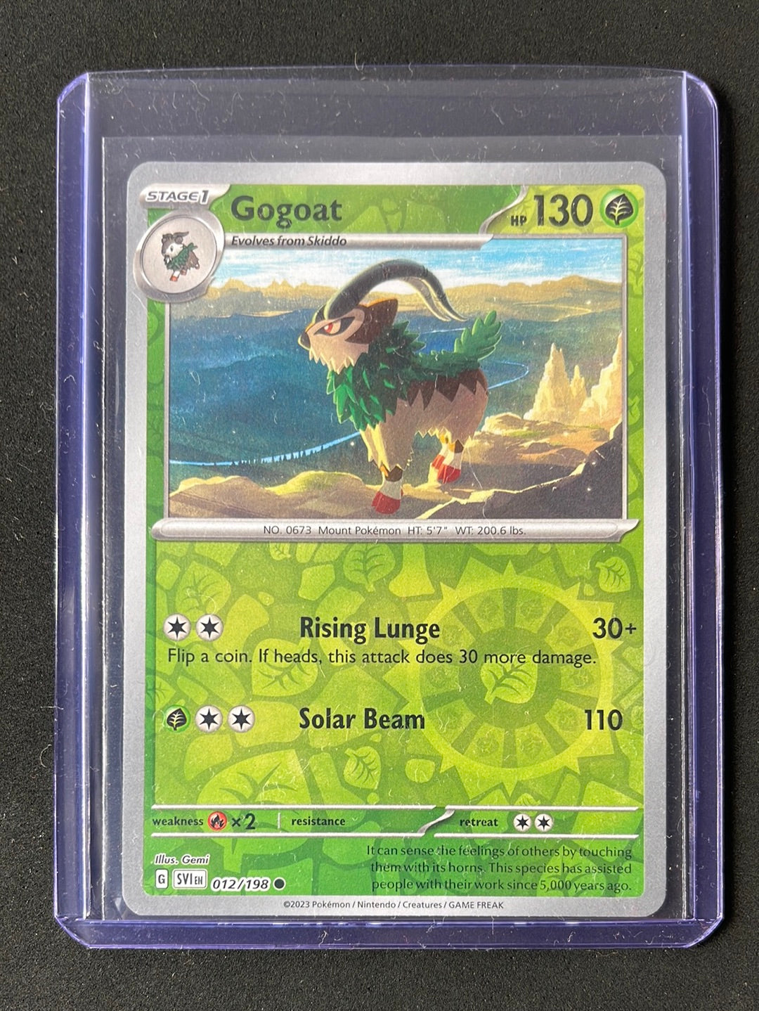 Pokemon TCG Scarlet & Violet Gogoat Reverse Holo 12/198 Pokemon TCG Scarlet & Violet Gogoat Reverse Holo 12/198