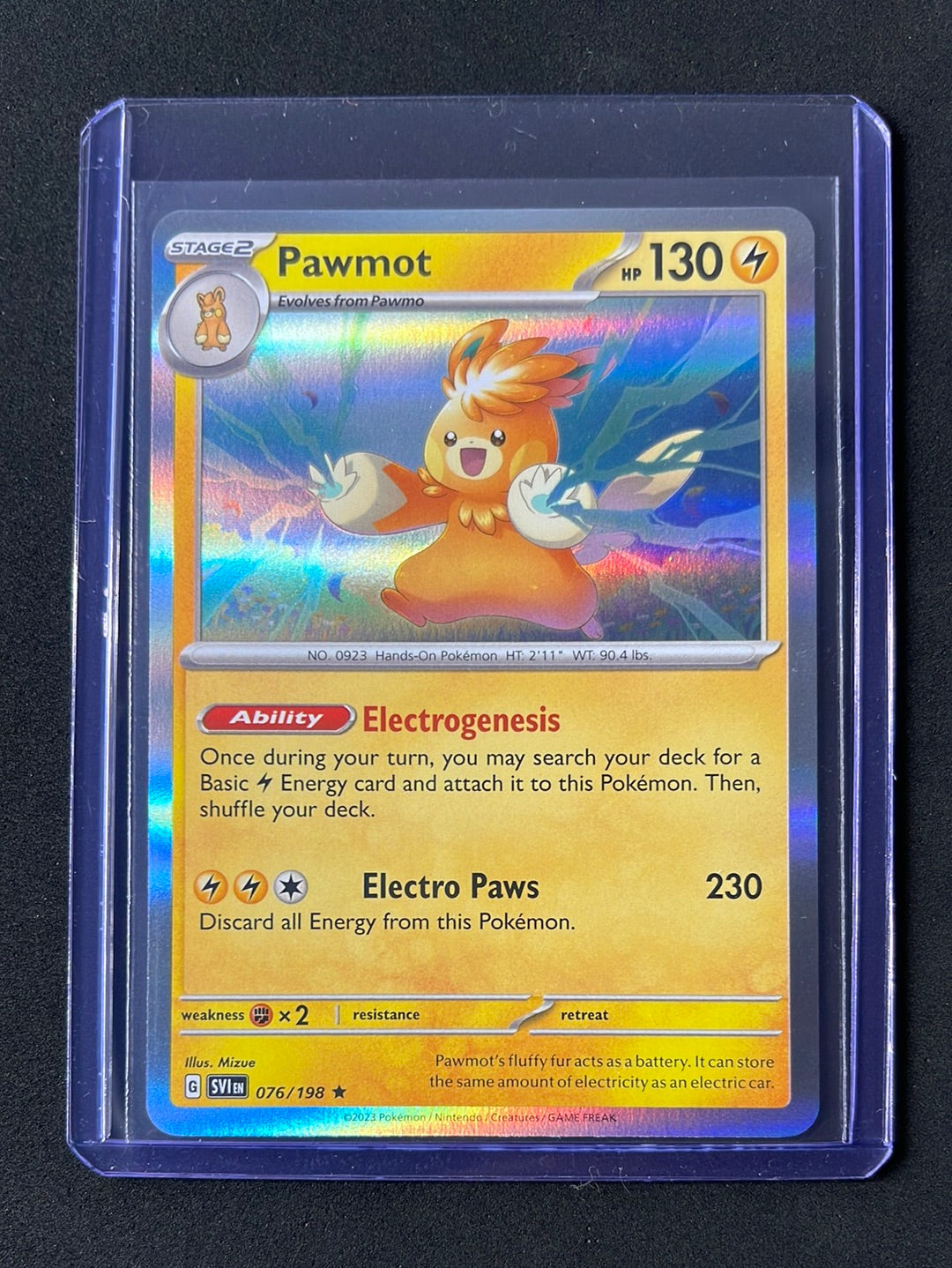 pawmot pokemon card Pokemon TCG Scarlet & Violet Pawmot Holo 76/198