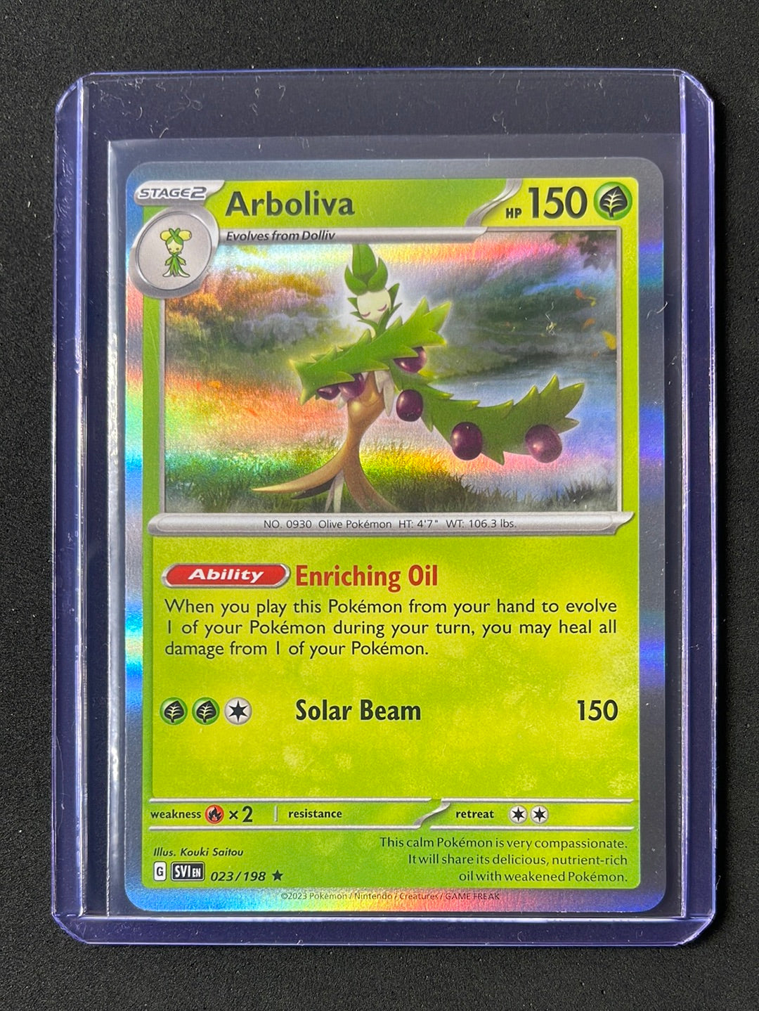 Pokemon TCG Scarlet & Violet Arboliva Holo 23/198 Pokemon TCG Scarlet & Violet Arboliva Holo 23/198