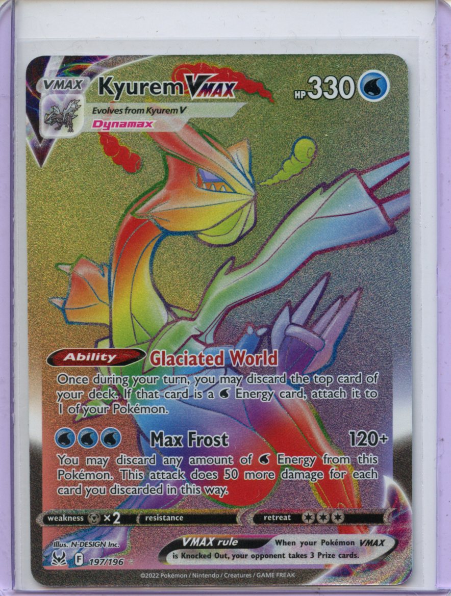 Pokemon TCG Lost Origin Kyurem VMAX Hyper Rare 197/196 Pokemon TCG Lost Origin Kyurem VMAX Hyper Rare 197/196