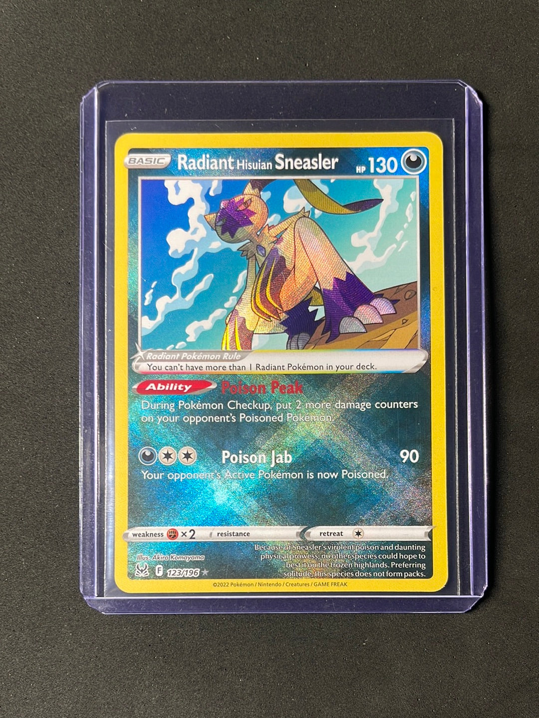 Pokemon TCG Lost Origin Radiant Hisuian Sneasler 123/196
