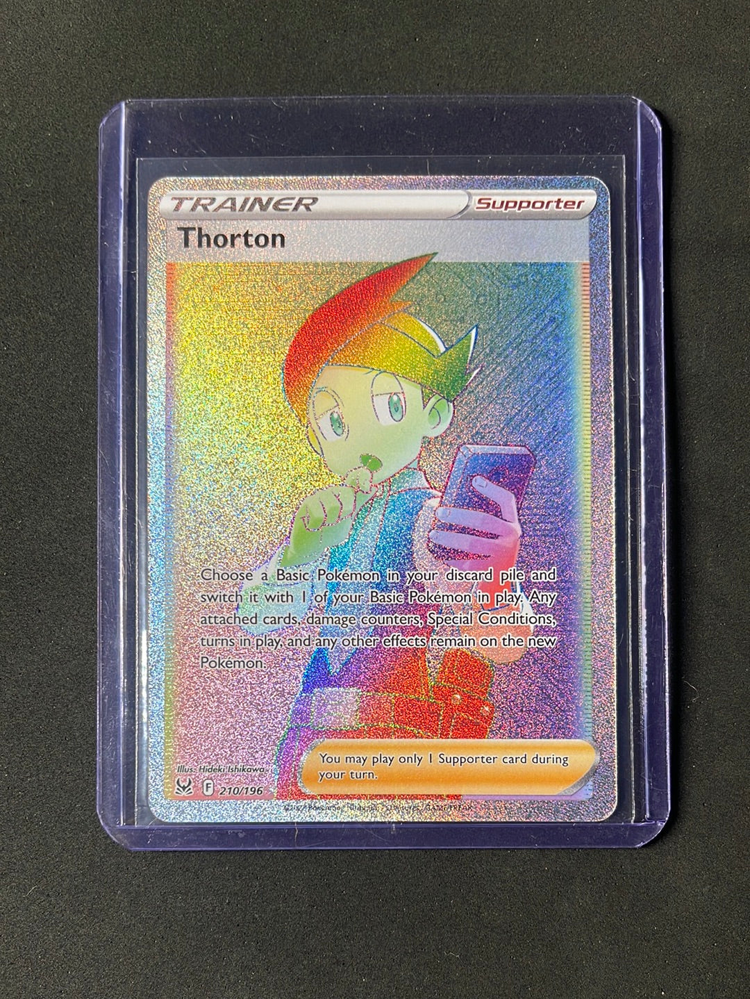 Pokemon TCG Lost Origin Thorton Trainer Hyper Rare 210/196 Pokemon TCG Lost Origin Thorton Trainer Hyper Rare 210/196
