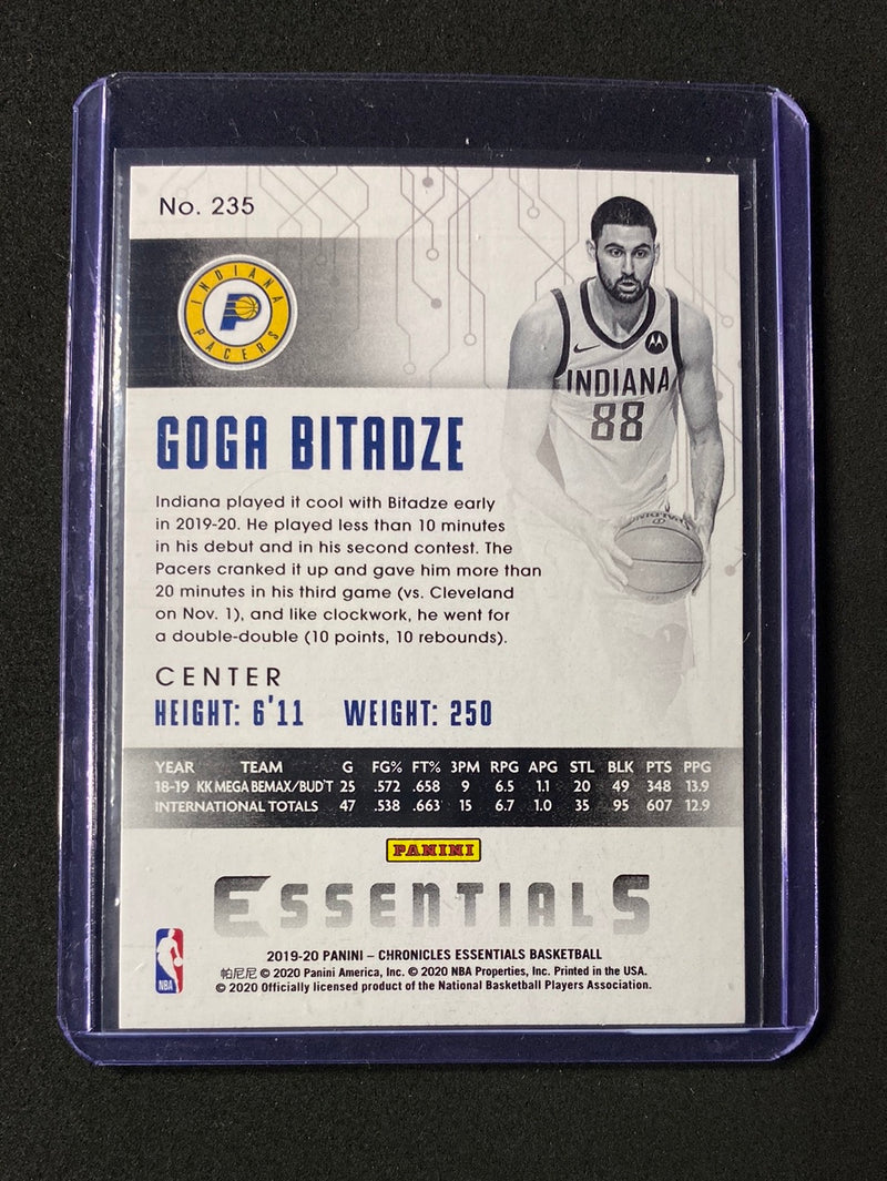 2019-20 Panini NBA Chronicles Goga Bitadze Illusions Bronze