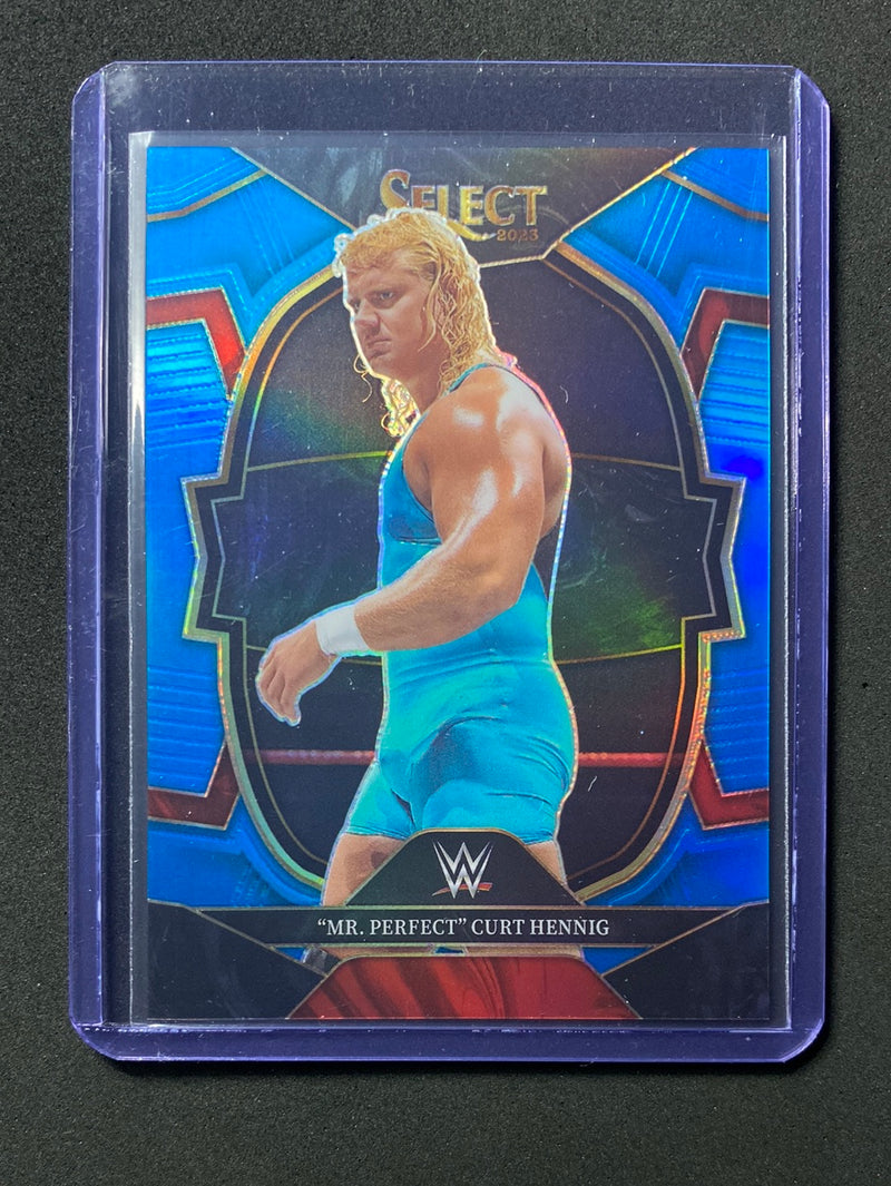 2023 Panini Select WWE "Mr Perfect" Curt Henning Concourse Light Blue 152/249