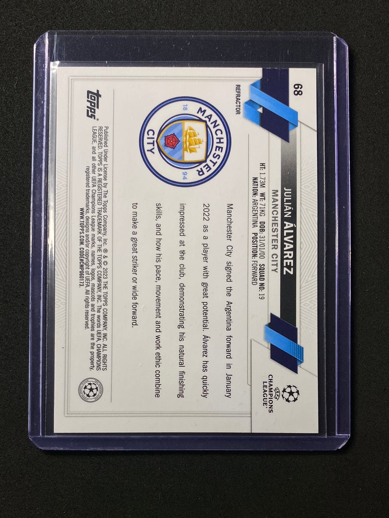 2022-23 Topps Chrome UEFA Club Competitions Julian Alvarez Refractor
