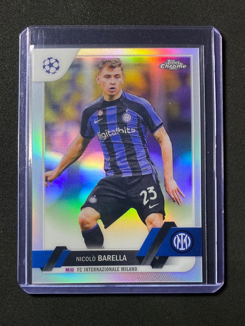 2022-23 Topps Chrome UEFA Club Competitions Nicolo Barella Refractor