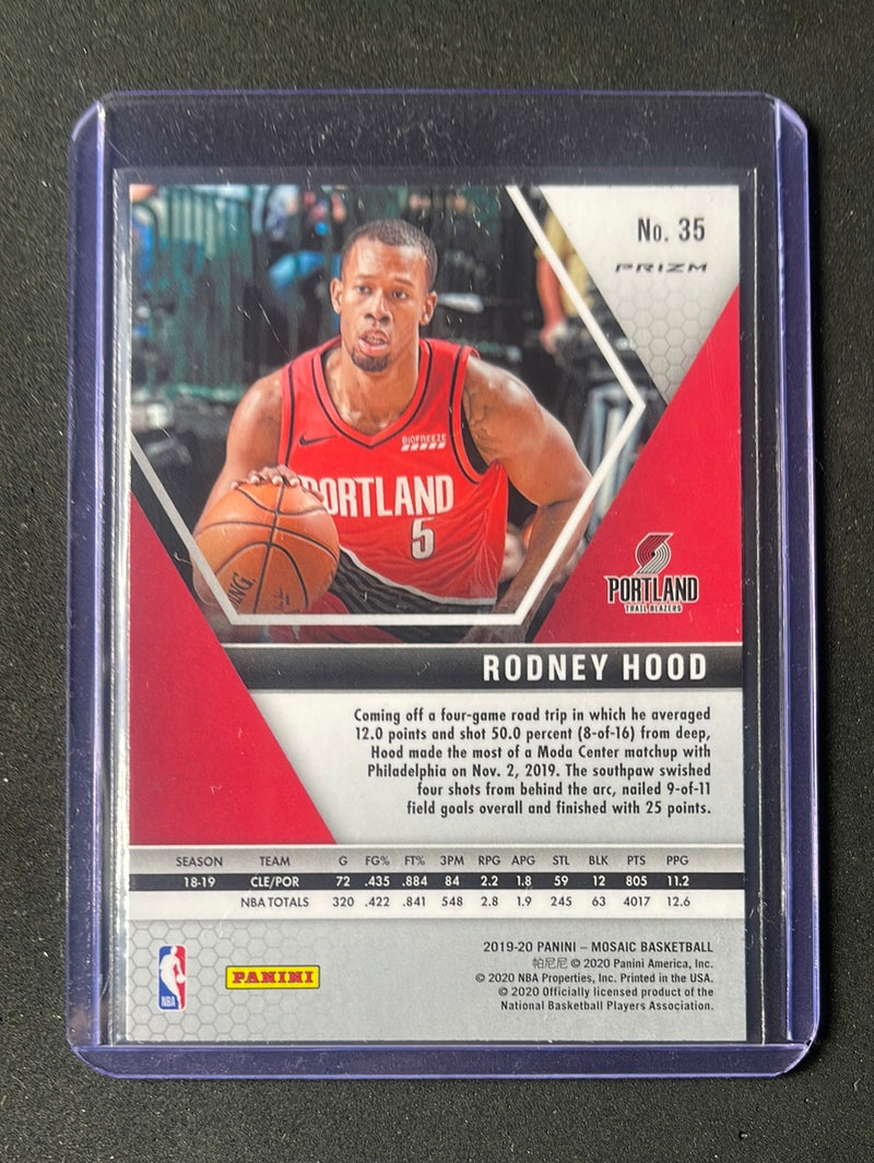 2019-20 Panini Mosaic Rodney Hood Camo Pink