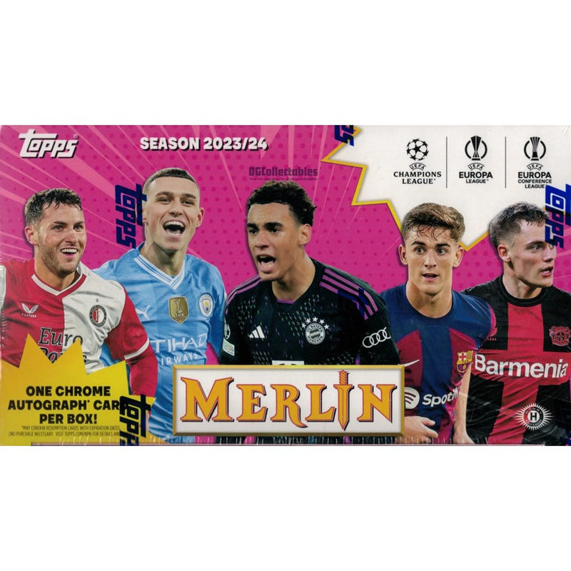 2023-24 Topps Chrome Merlin UEFA Club Competitions Soccer Hobby Box