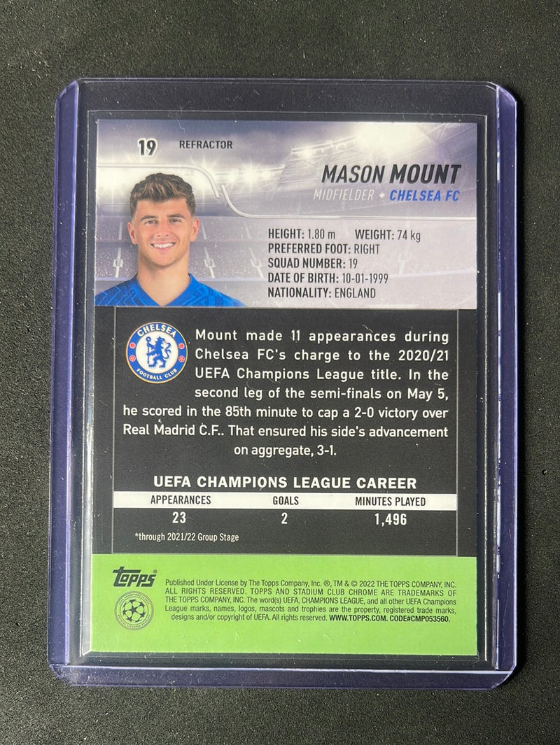 2021-22 Topps Stadium Club Chrome UEFA Champions League Mason Mount Refractor