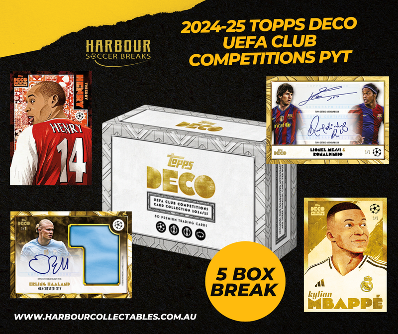 2024-25 Topps Deco UEFA Club Competitions PYT - 5 Box Break