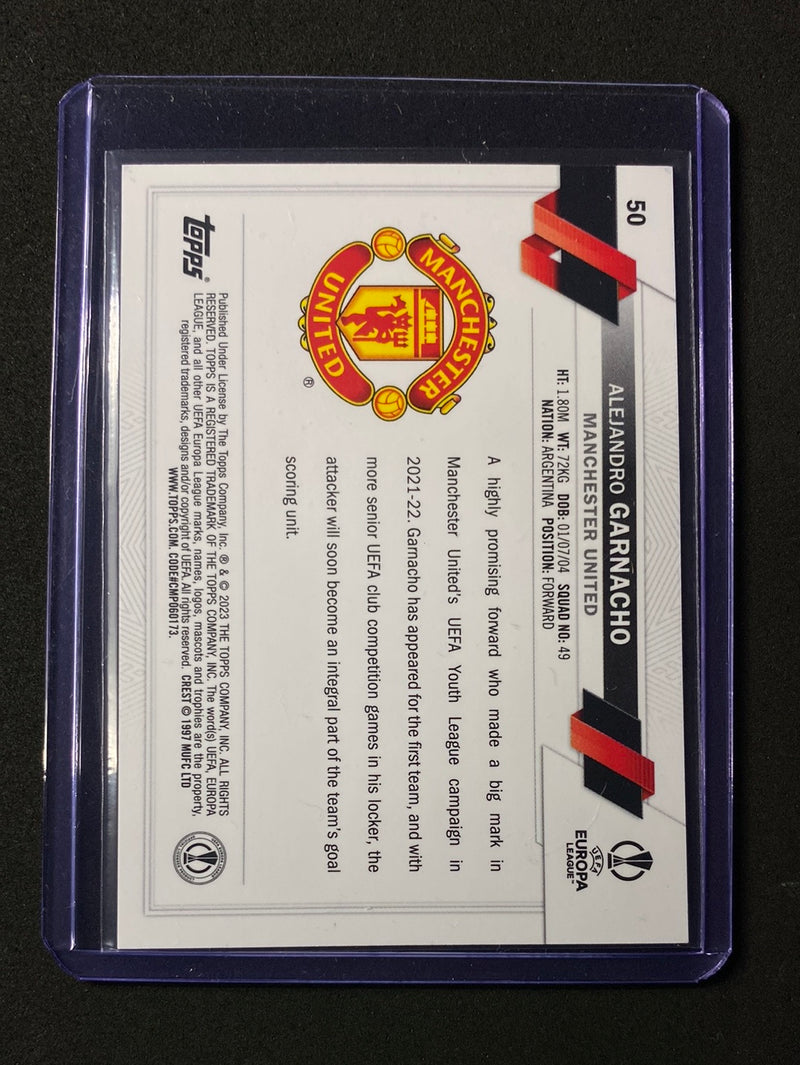 2022-23 Topps Chrome UEFA Club Competitions Alejandro Garnacho