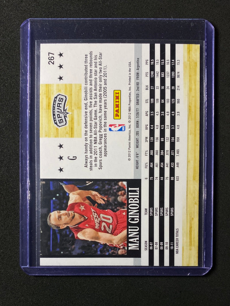 2011-12 Panini NBA Hoops Manu Ginobili