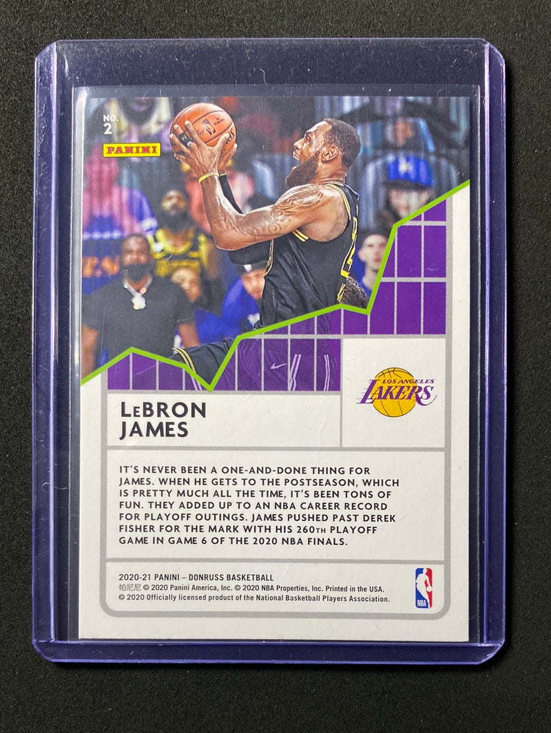 2020-21 Panini Donruss Lebron James All Time League Leaders