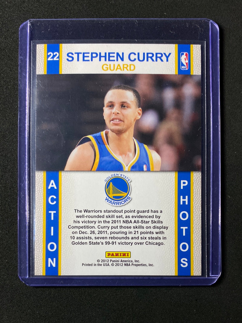 2011-12 Panini NBA Hoops Stephen Curry Action Shots