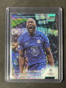 2021-22 Topps Stadium Club Chrome UEFA Champions League Romelu Lukaku Aqua Wave Refractor 8/250