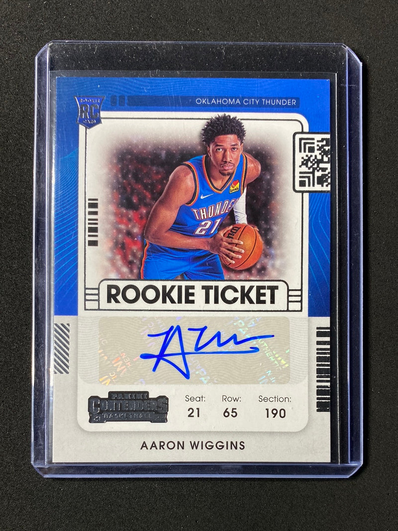 2021-22 Panini Contenders Aaron Wiggins Rookie Season Ticket Autograph