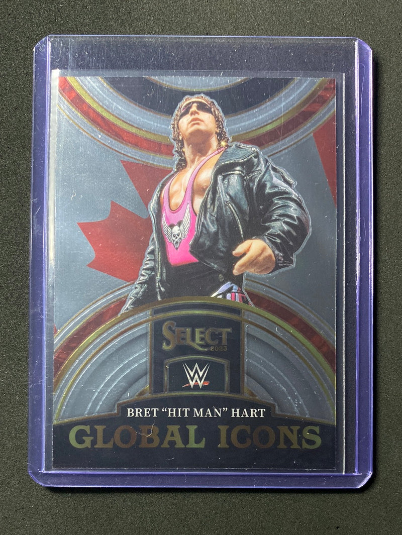 2023 Panini Select WWE Bret "Hit Man" Hart Global Icons