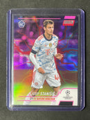 2021-22 Topps Stadium Club Chrome UEFA Champions League Josip Stanisic Pink/Red Electric Charge Refractor