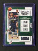 2021-22 Panini Contenders Giannis Antetokounmpo Game Ticket