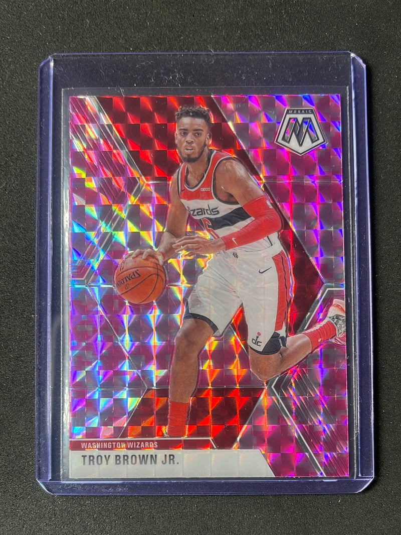 2019-20 Panini Mosaic Troy Brown JR. Camo Pink