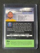 2021-22 Topps Stadium Club Chrome UEFA Champions League Gianluigi Donnarumma Green Refractor 35/150