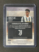 2020-21 Topps Stadium Club UEFA Champions League Marley Ake Blue Wave Autograph 54/75