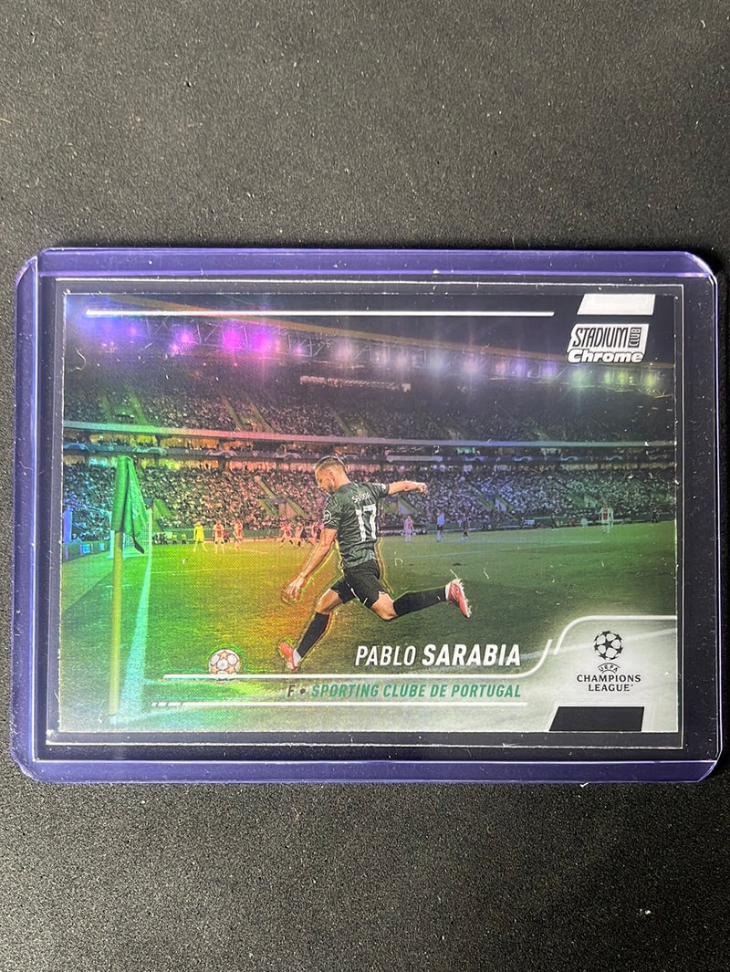 2021-22 Topps Stadium Club Chrome UEFA Champions League Pablo Sarabia Refractor