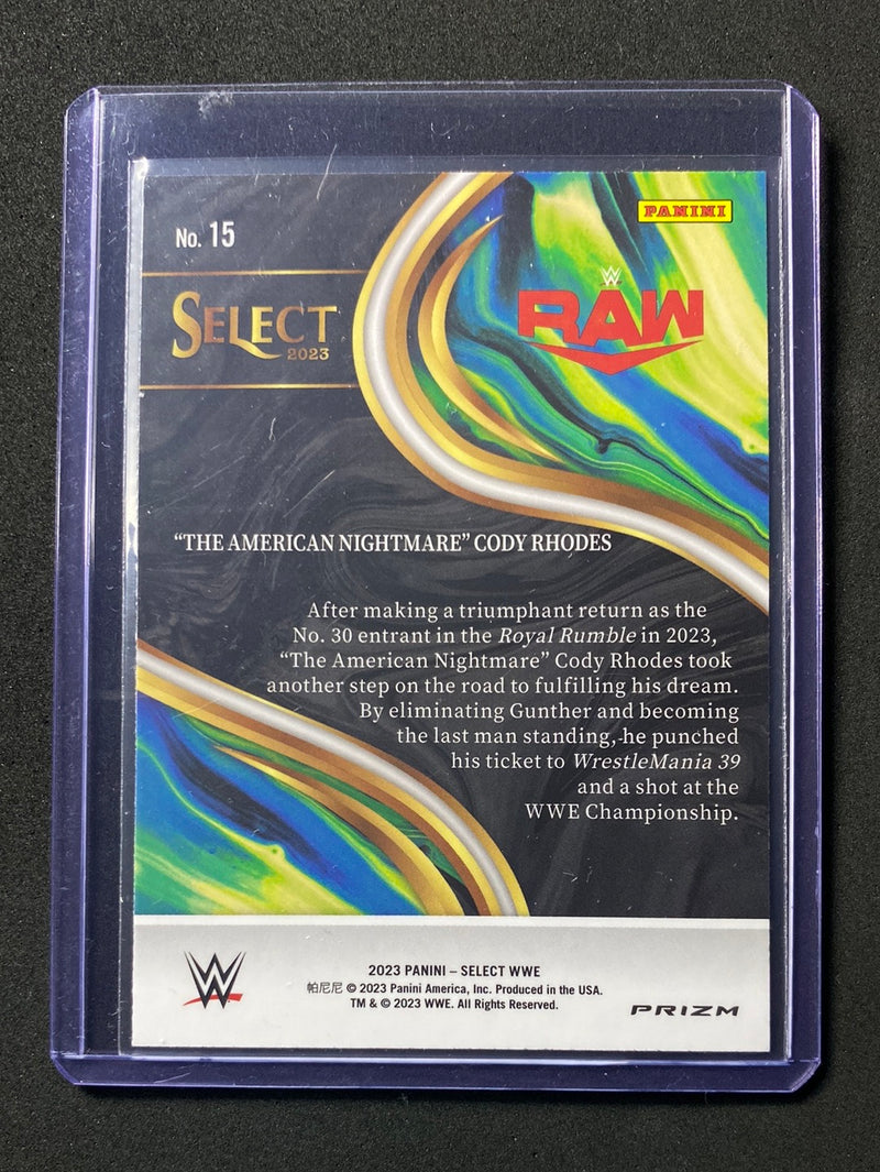 2023 Panini Select WWE "The American Nightmare" Cody Rhodes Sensations Silver