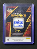 2023 Panini Select WWE Raquel Rodriguez Sparks Red 25/99