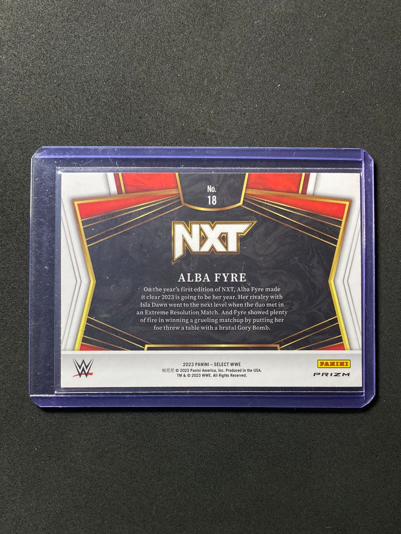 2023 Panini Select WWE Alba Fyre Snapshots Silver