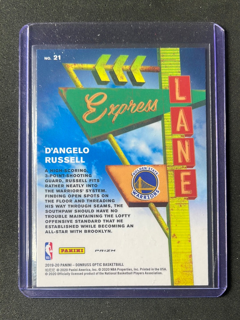 2019-20 Panini NBA Donruss Optic D'Angelo Russell Express Lane Purple