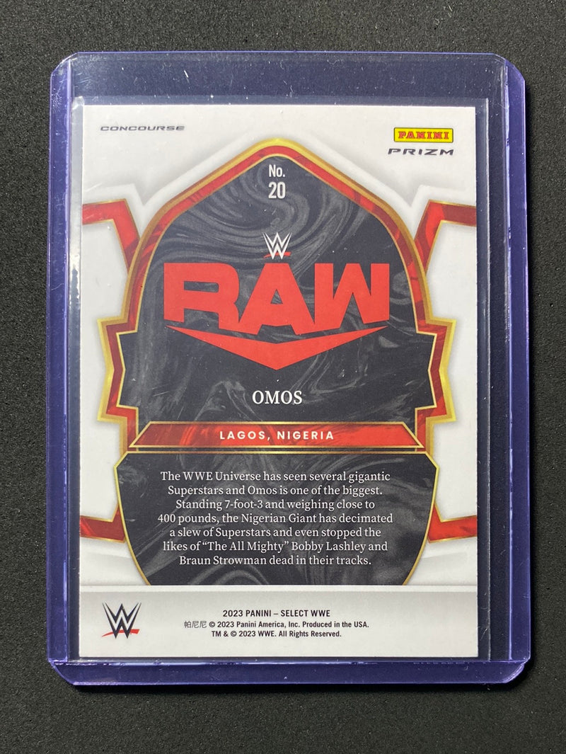 2023 Panini Select WWE Omos Concourse Silver