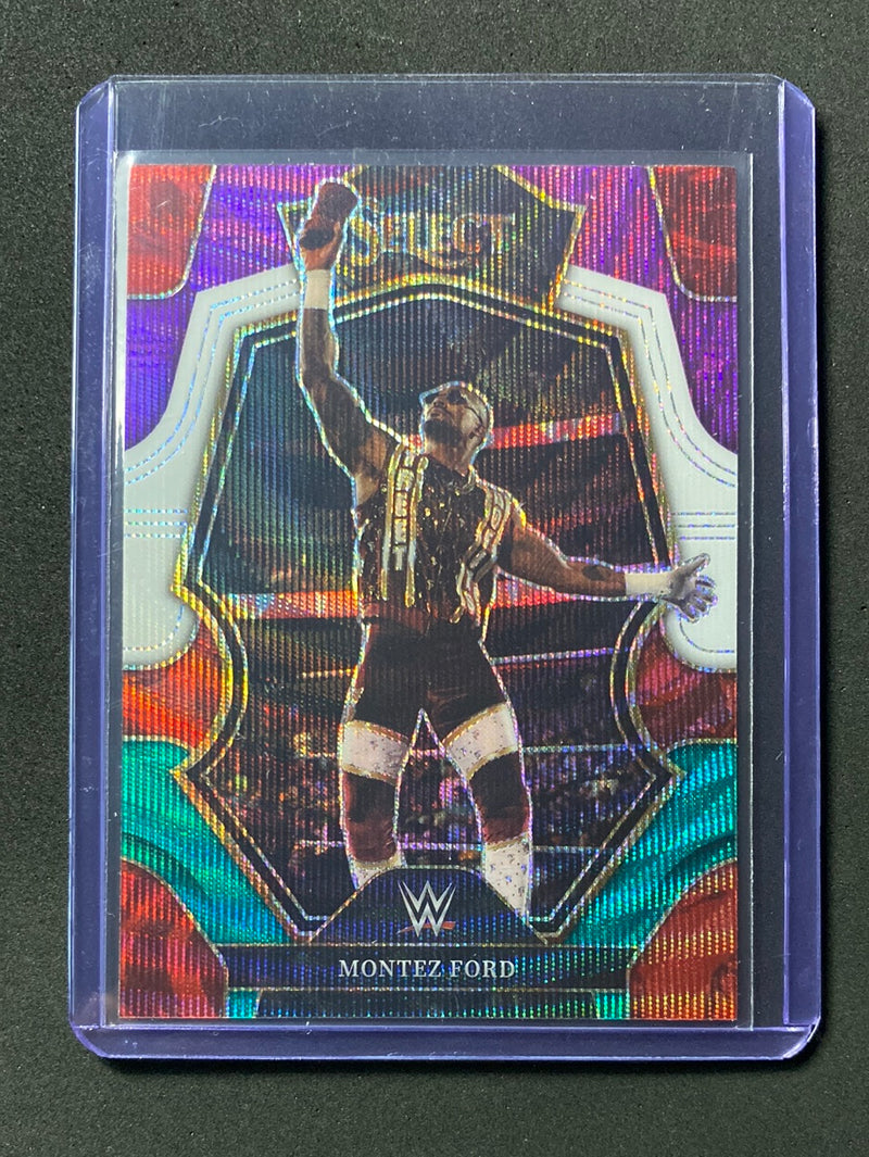 2023 Panini Select WWE Montez Ford Premier Level Tri-Color