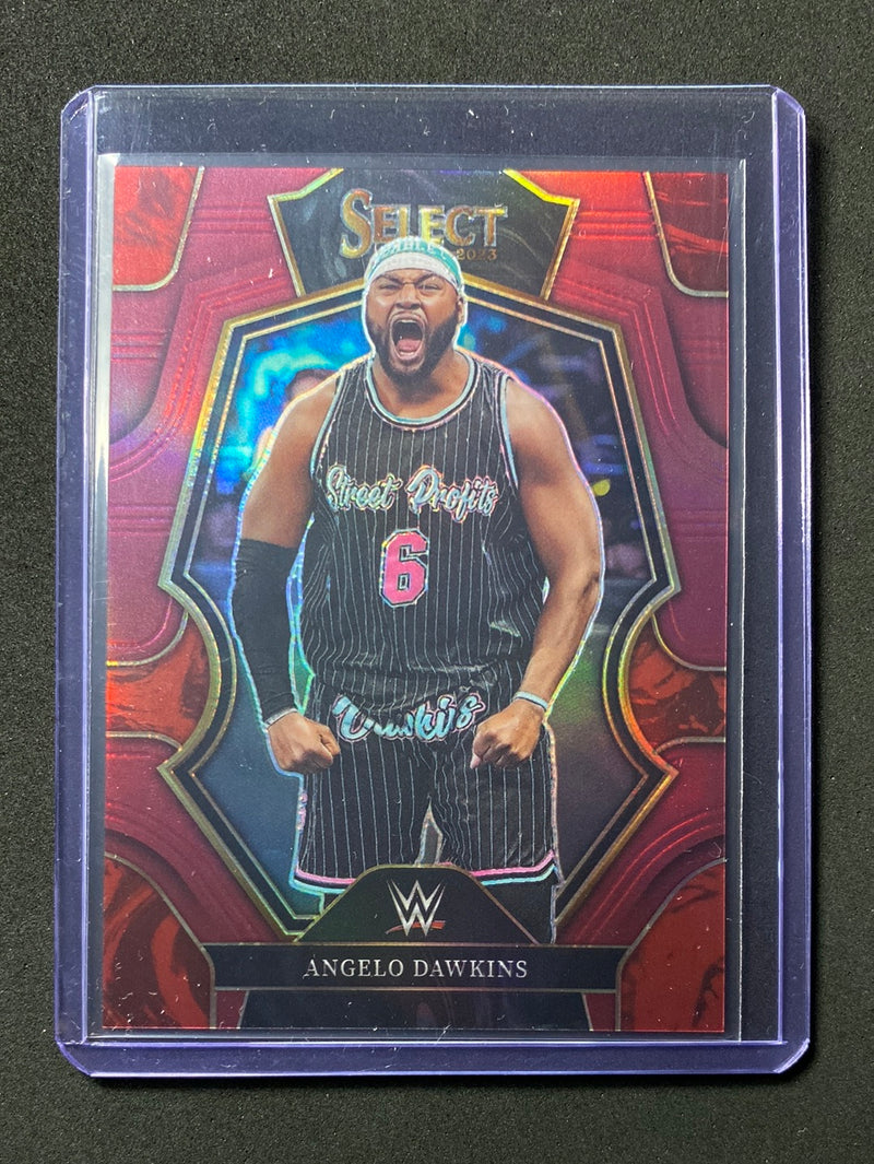 2023 Panini Select WWE Angelo Dawkins Premier Level Maroon 104/149