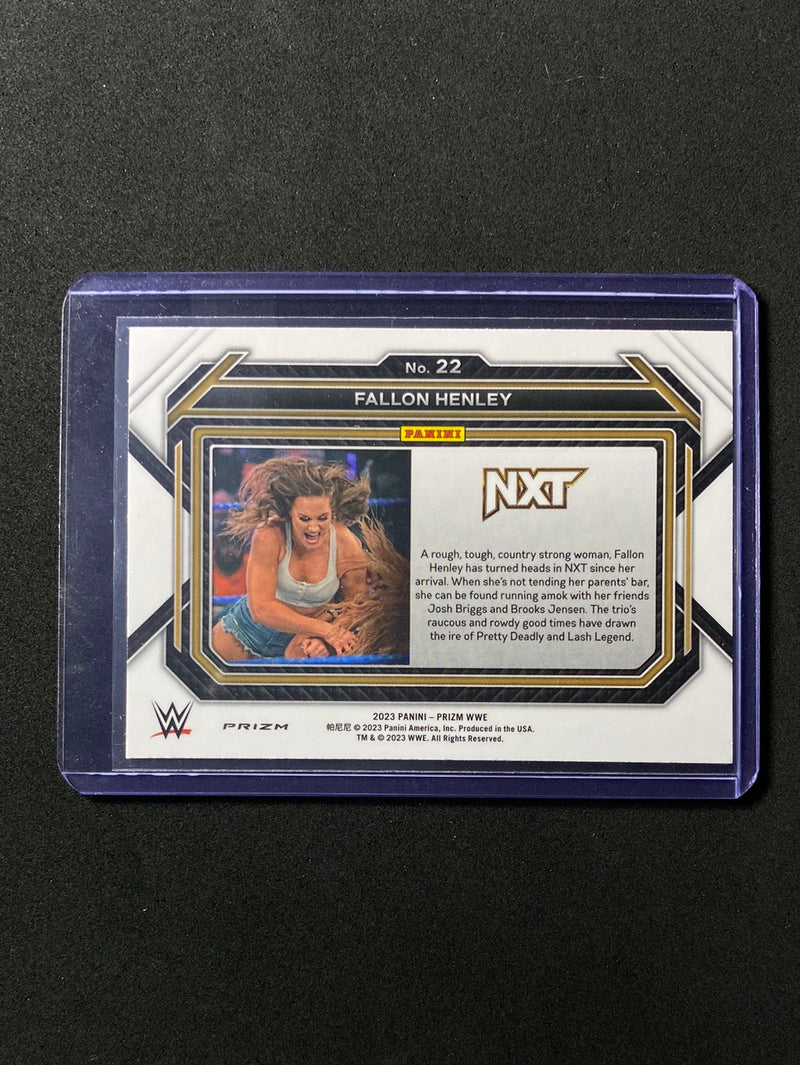 2023 Prizm WWE Fallon Henley Blue Wave Prizm