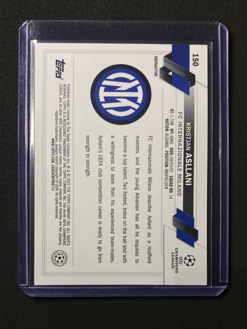 2022-23 Topps Chrome UEFA Club Competitions Kristjan Asllani Refractor