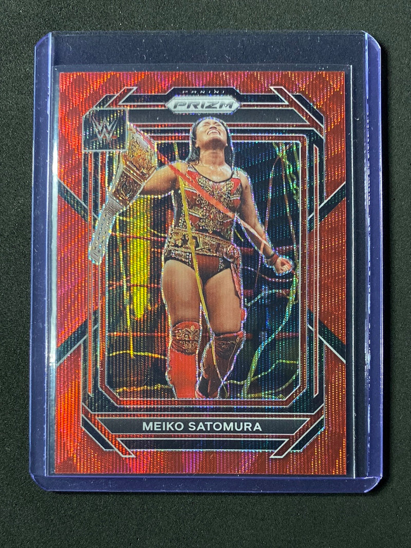 2023 Prizm WWE Meiko Satomura Red Wave Prizm