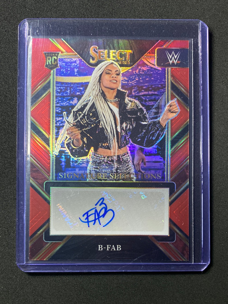 2023 Panini Select WWE B-Fab Signature Selections Red 37/49