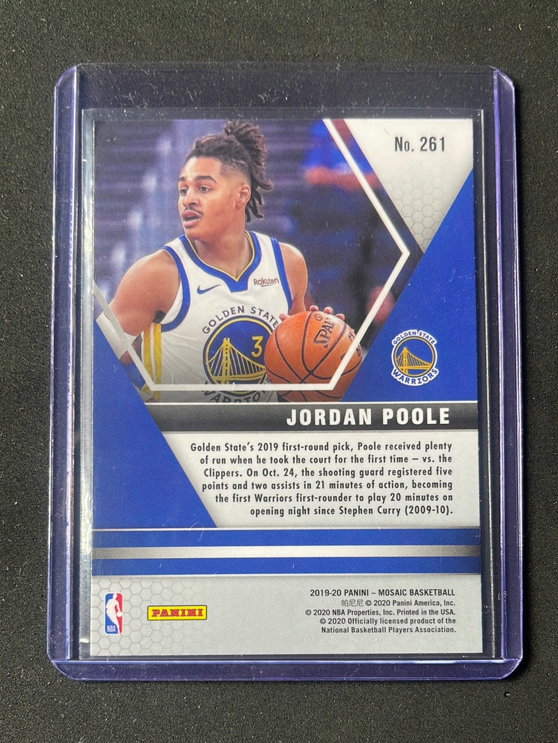 2019-20 Panini Mosaic Jordan Poole NBA Debut