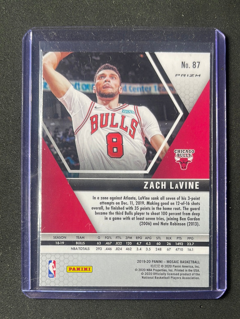 2019-20 Panini Mosaic Zach Lavine Green