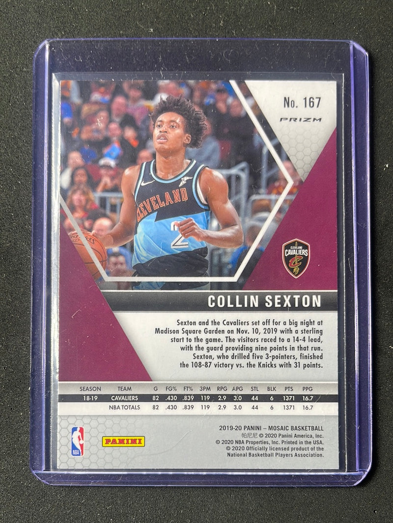 2019-20 Panini Mosaic Collin Sexton Green