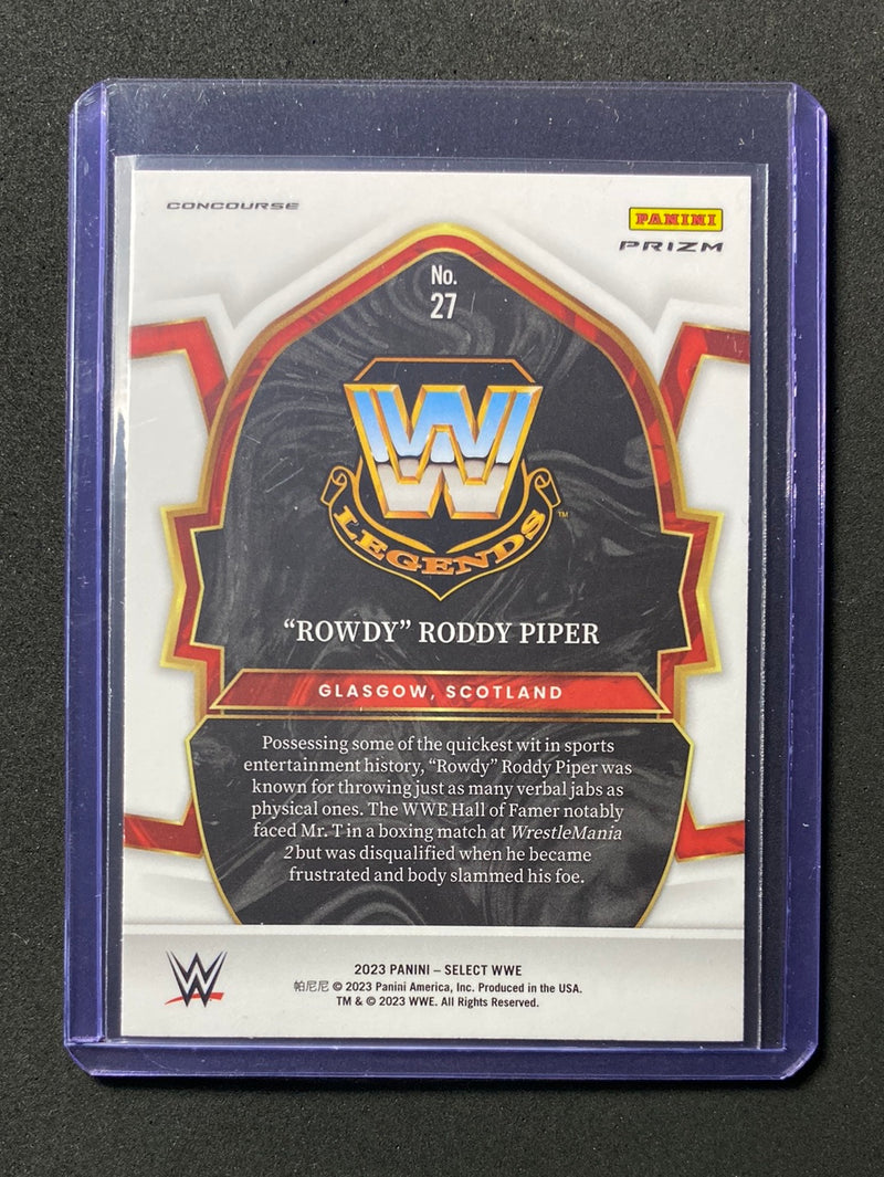 2023 Panini Select WWE "Rowdy" Roddy Piper Concourse Silver