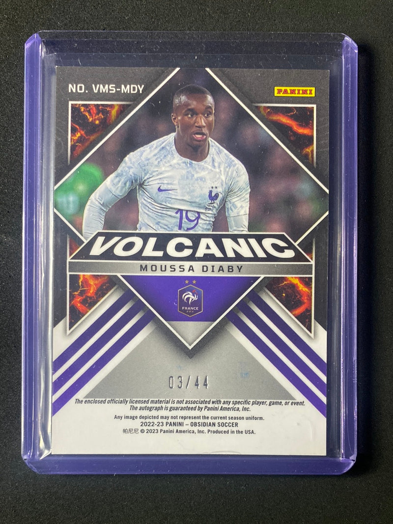 2022-23 Obsidian Moussa Diaby Volcanic Material Signatures Red Pulsar 3/44