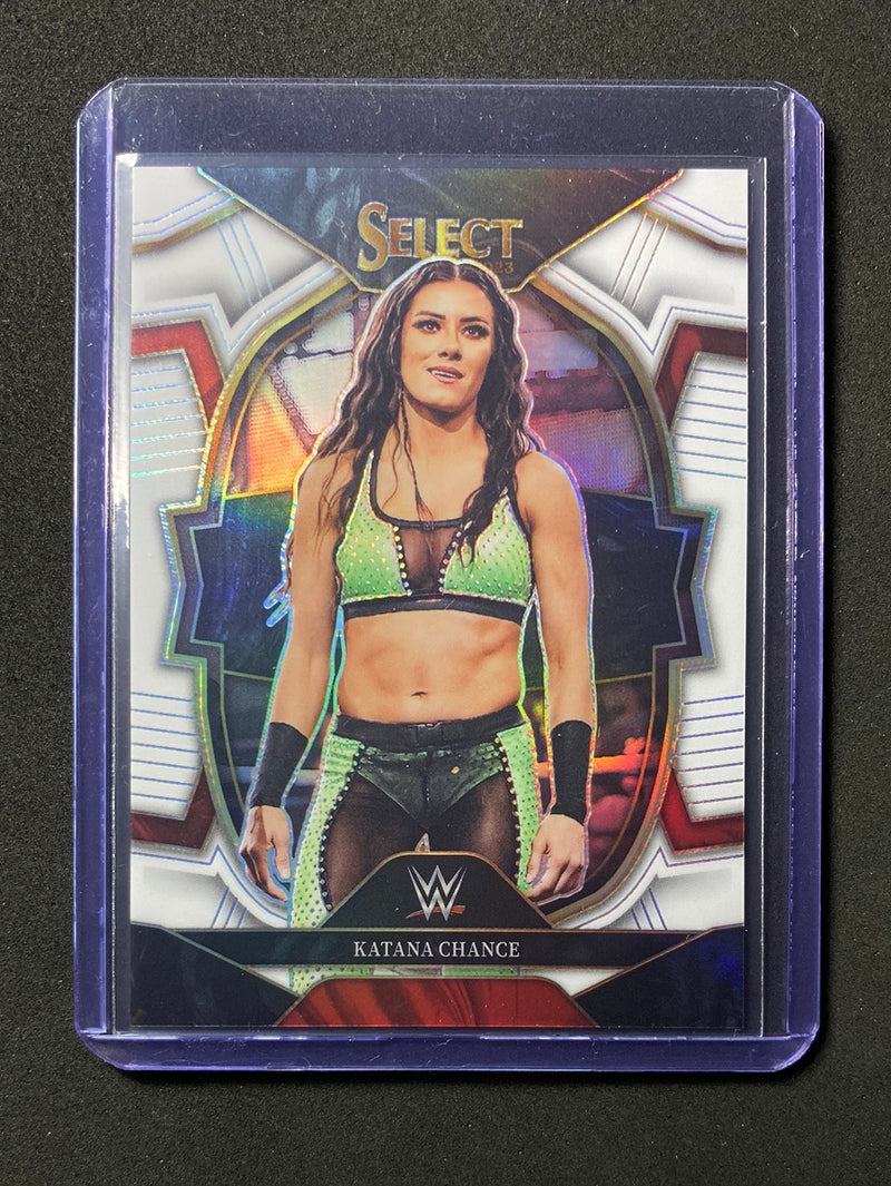 2023 Panini Select WWE Katana Chance Concourse White 39/125