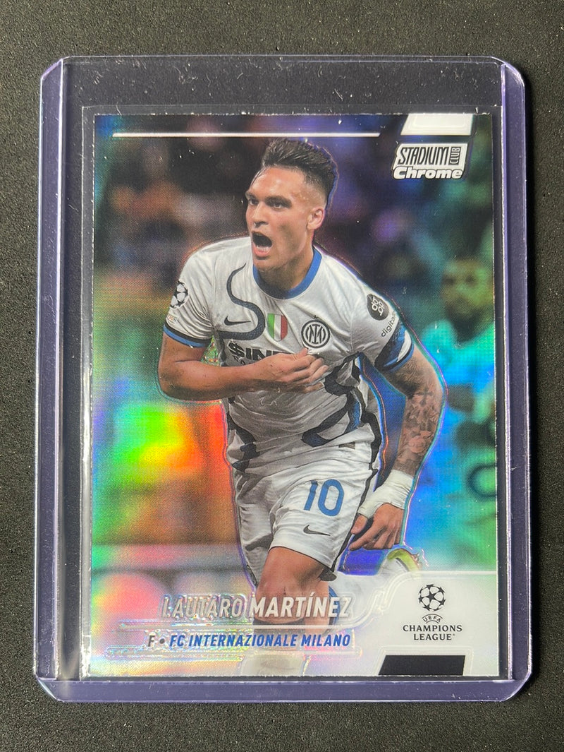 2021-22 Topps Stadium Club Chrome UEFA Champions League Lautaro Martinez Refractor