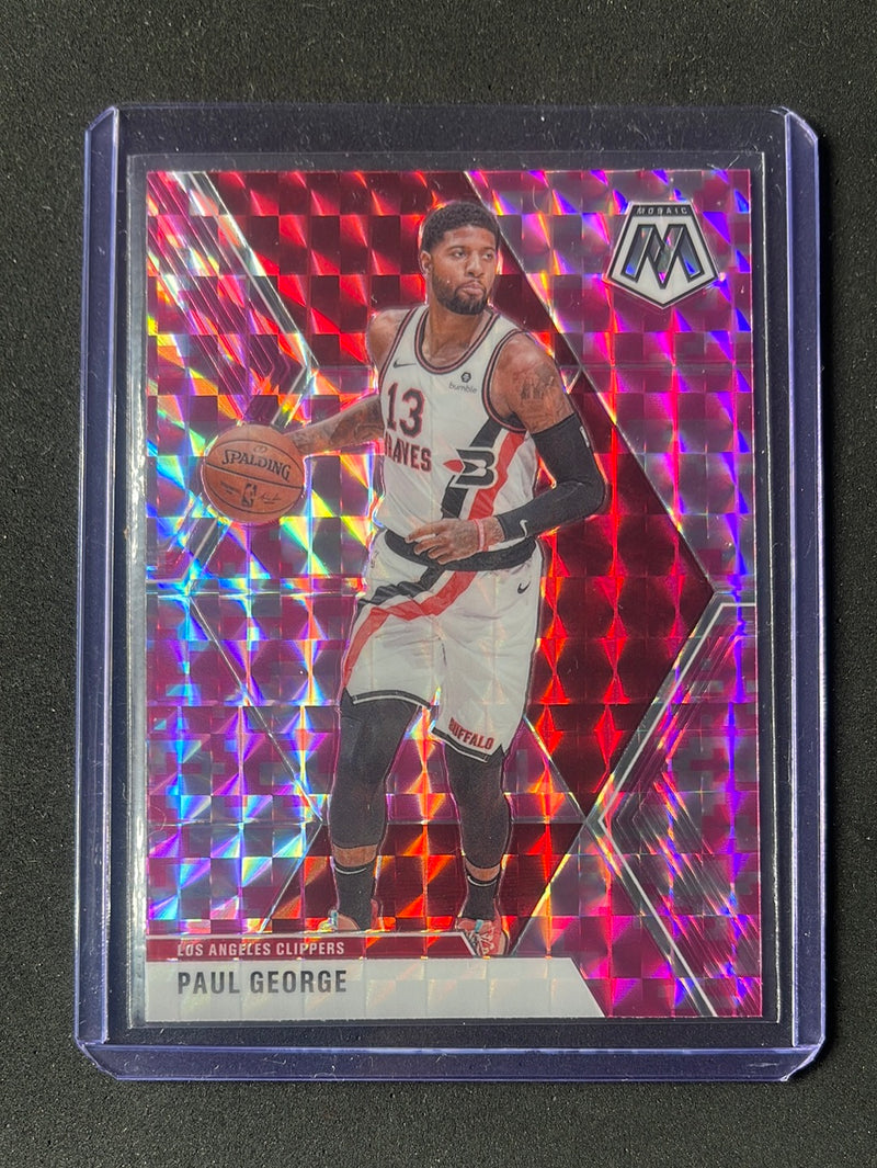 2019-20 Panini Mosaic Paul George Camo Pink