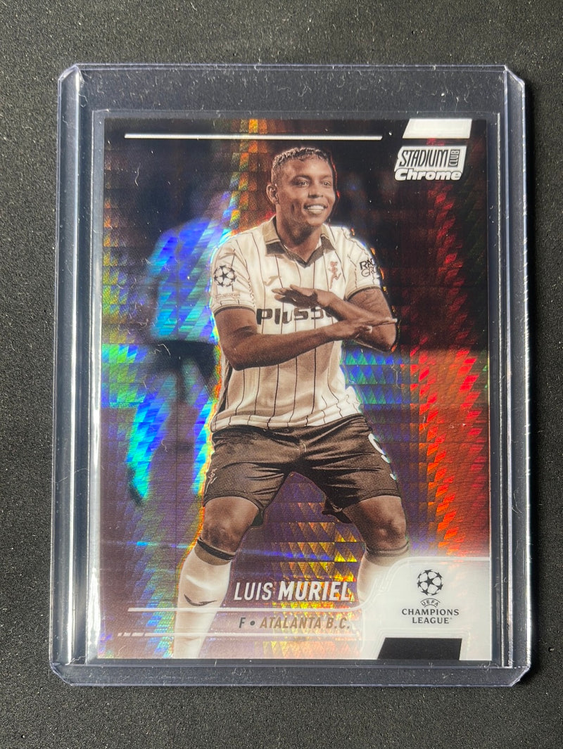 2021-22 Topps Stadium Club Chrome UEFA Champions League Luis Muriel Sepia Prism Refractor 2/75