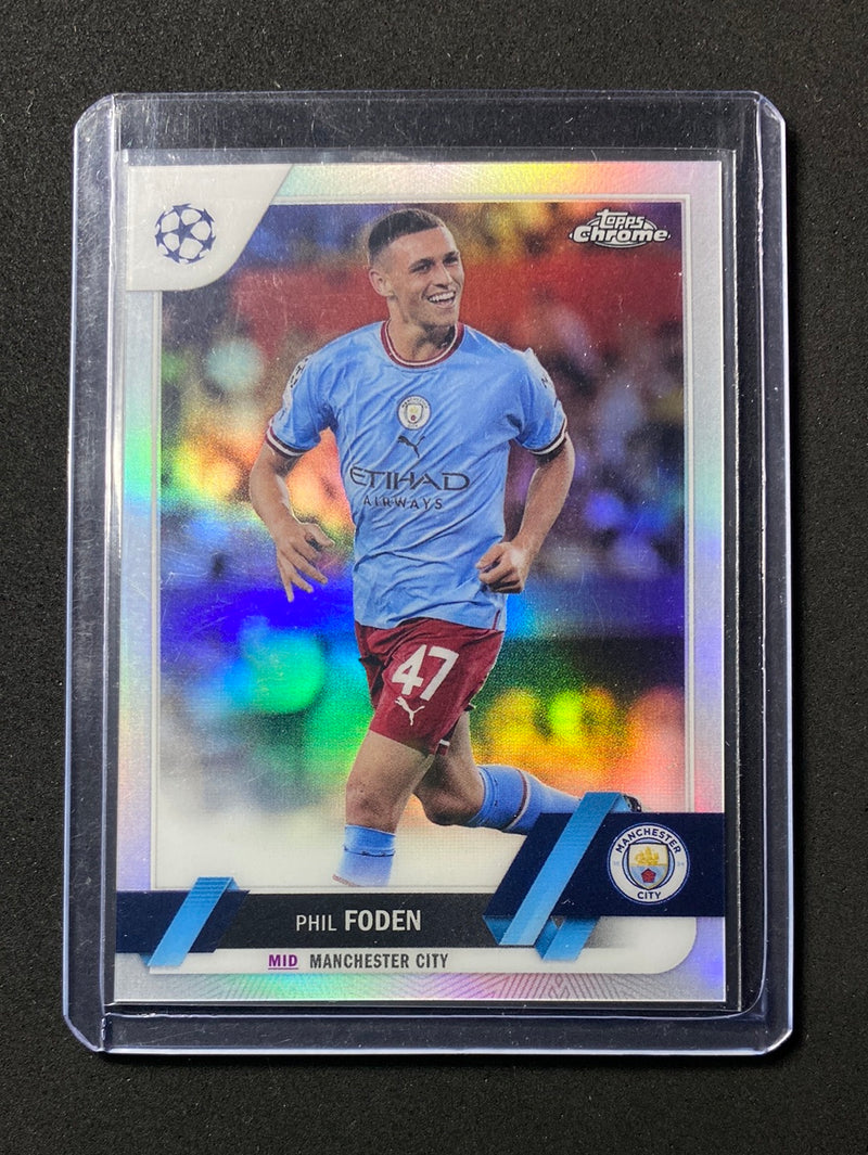 2022-23 Topps Chrome UEFA Club Competitions Phil Foden Refractor