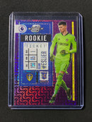 2020-21 Panini Chronicles Illan Meslier Optic Contenders Rookie Ticket Purple Mojo